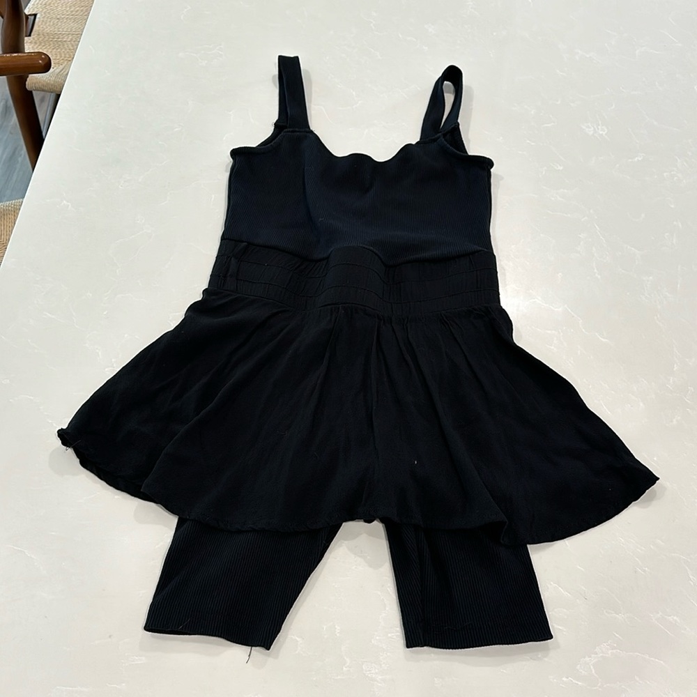 Free people Movement black jumpsuit with built in shorts. Size small